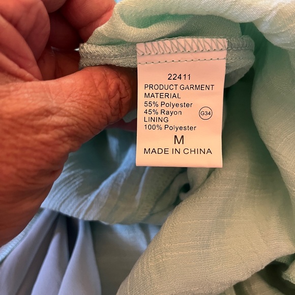 EUC adorable mint green summer mini dress size M - Picture 4 of 5